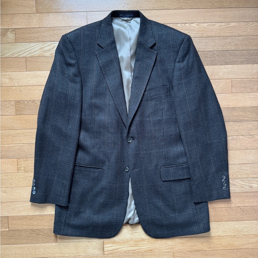 Dark Charcoal Gray Sport Coat Classic Single Breasted Blazer